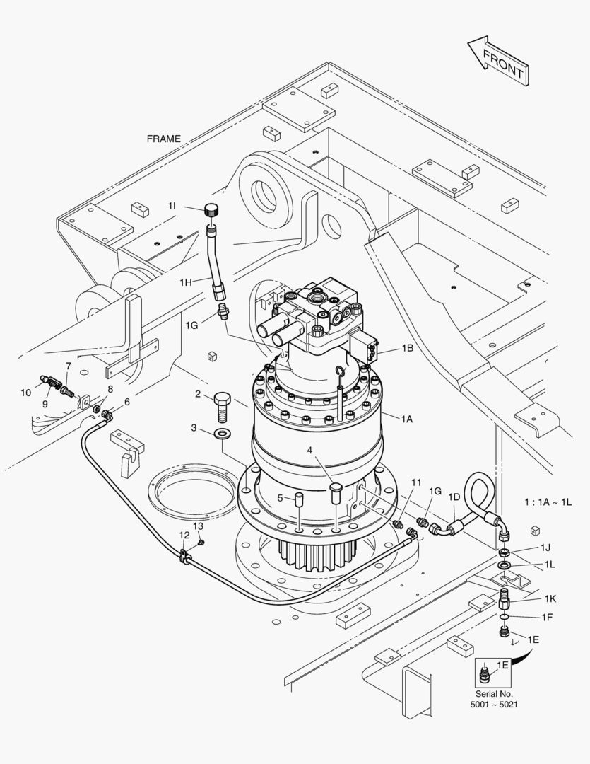 ГИДРОМОТОР ПОВОРОТА ПЛАТФОРМЫ