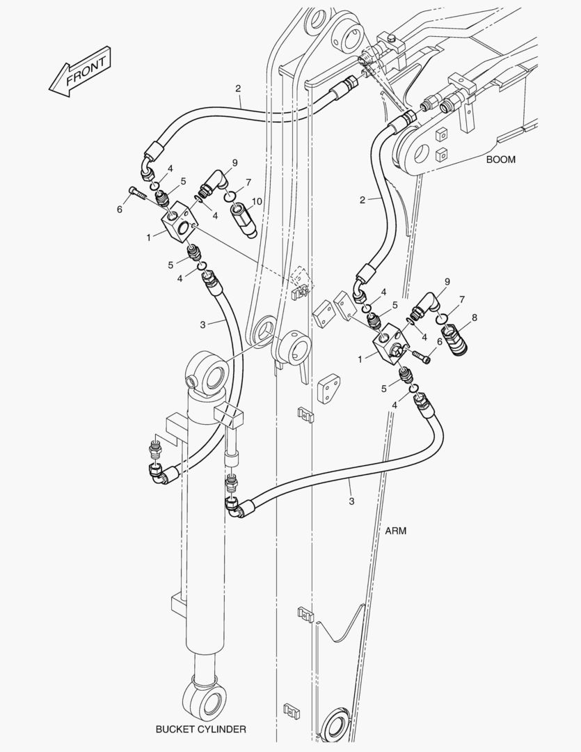 Спецтехника ГИДРОСИСТЕМА РУКОЯТИ - ГРЕЙФЕРНЫЙ КОВШ(РУКОЯТЬ 1.9 м) - главное фото