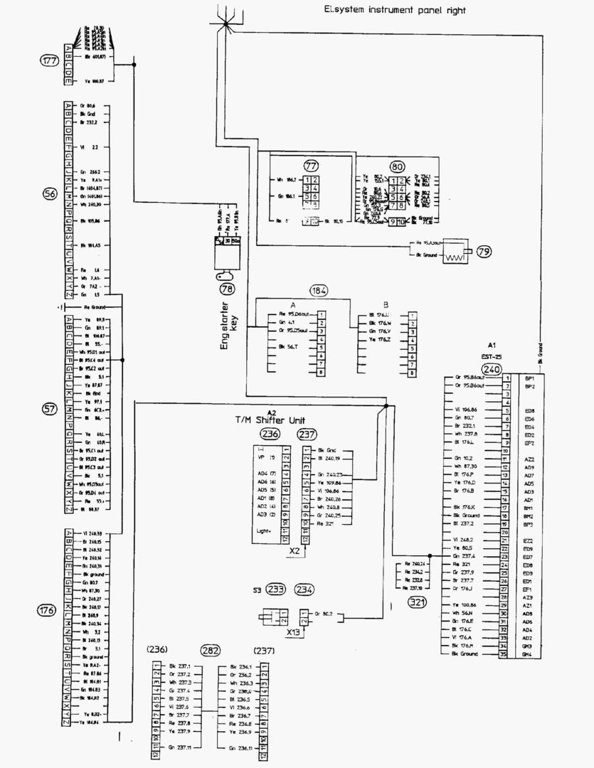 G062-5 ELECTRICAL SYSTEM; INSTRUMENT PANEL RIGHT