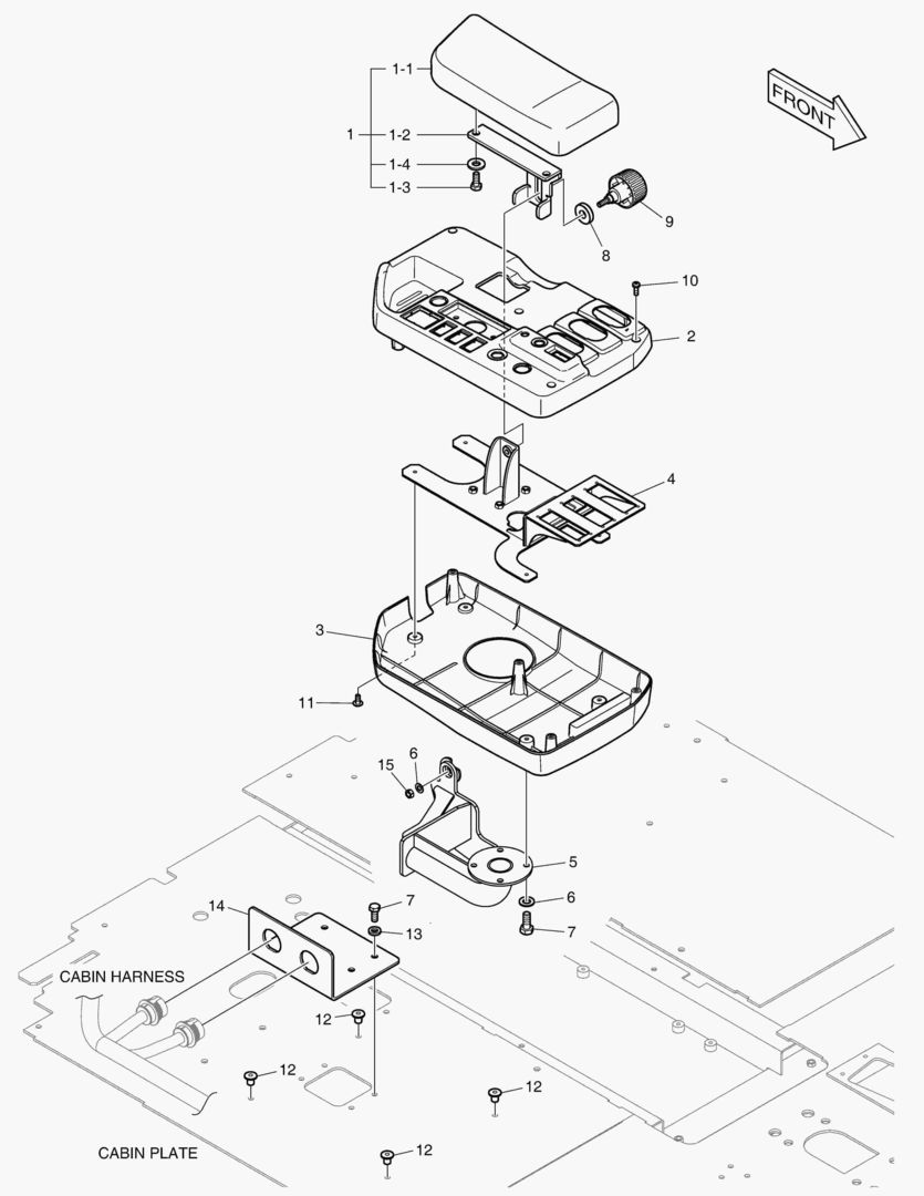 ПУЛЬТ УПРАВЛЕНИЯ-ТРИ РЫЧАГА(ЭЛЕКТРИКА)