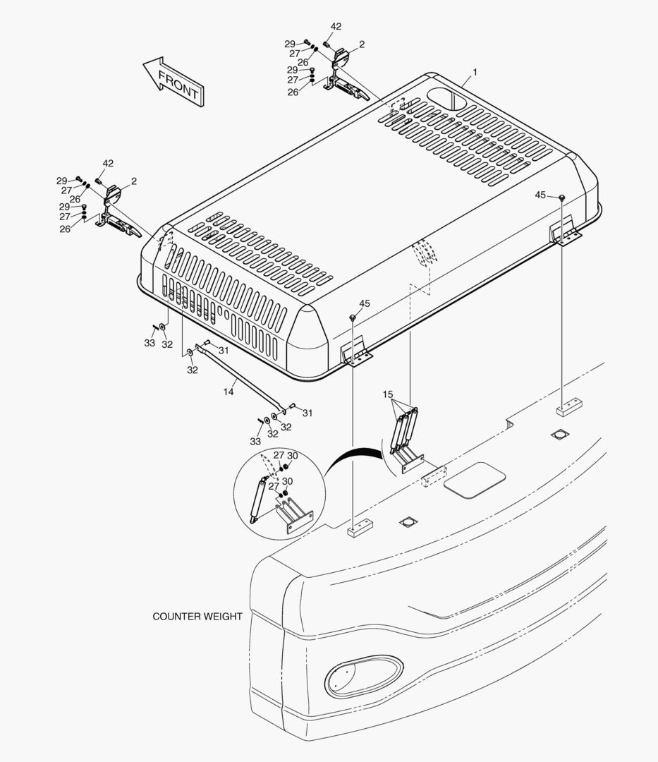 КРЫШКА ДВИГАТЕЛЯ
