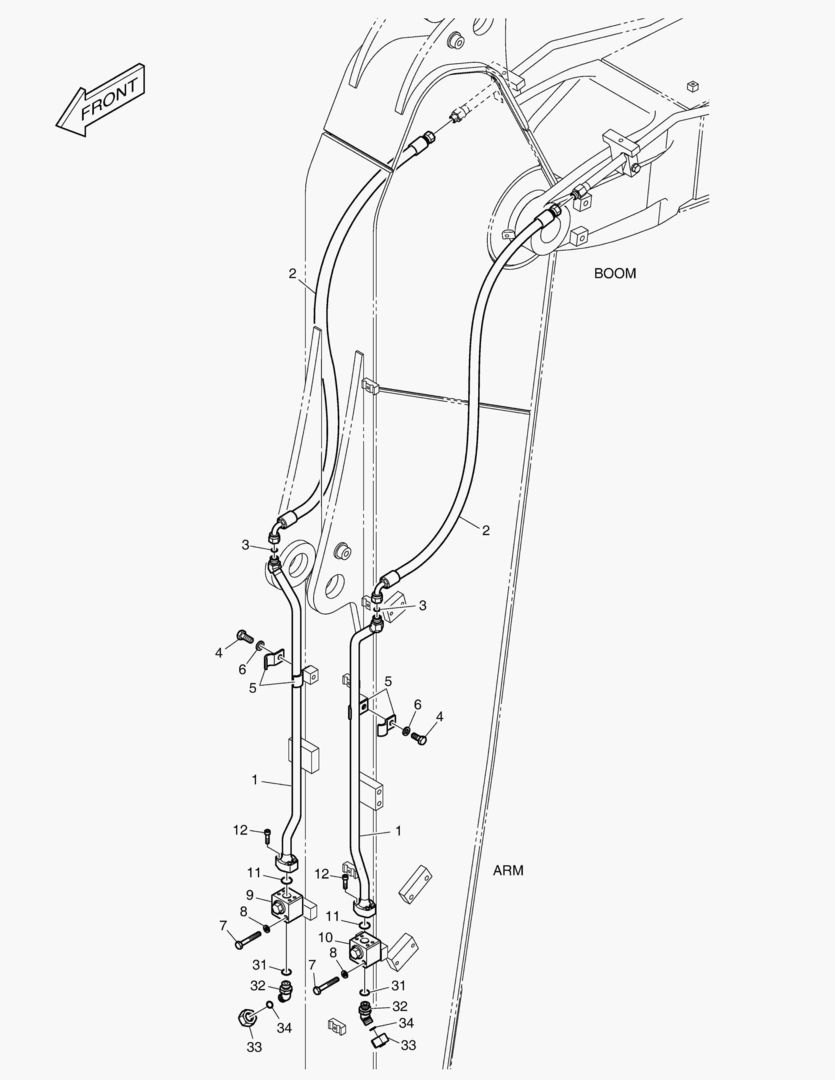ГИДРОСИСТЕМА РУКОЯТИ - ВРАЩАЮЩИЙСЯ(РУКОЯТЬ 3.0 м)