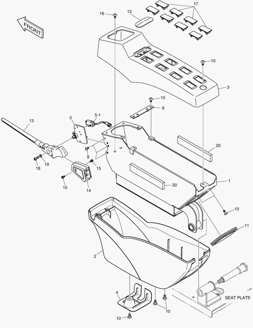 ПУЛЬТ УПРАВЛЕНИЯ - ЛЕВОСТОРОННИЙ