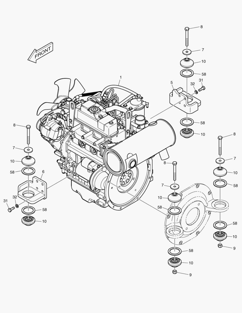 МОНТАЖ ДВИГАТЕЛЯ