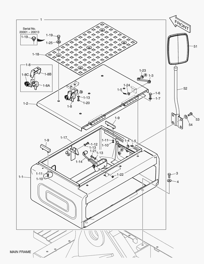 Схема КРЫШКА АККУМУЛЯТОРА