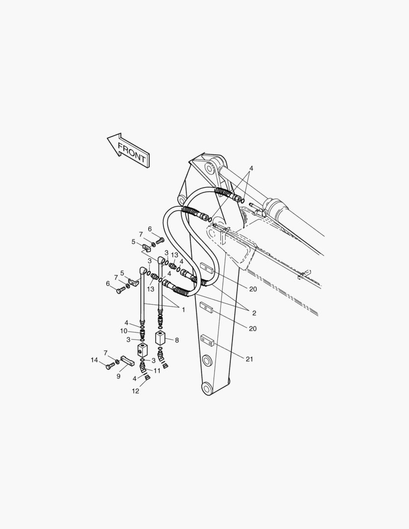 Спецтехника 7030 ARM PIPING-ARM 2.4m 1 & 2 WAY(ARTI.BOOM) - главное фото