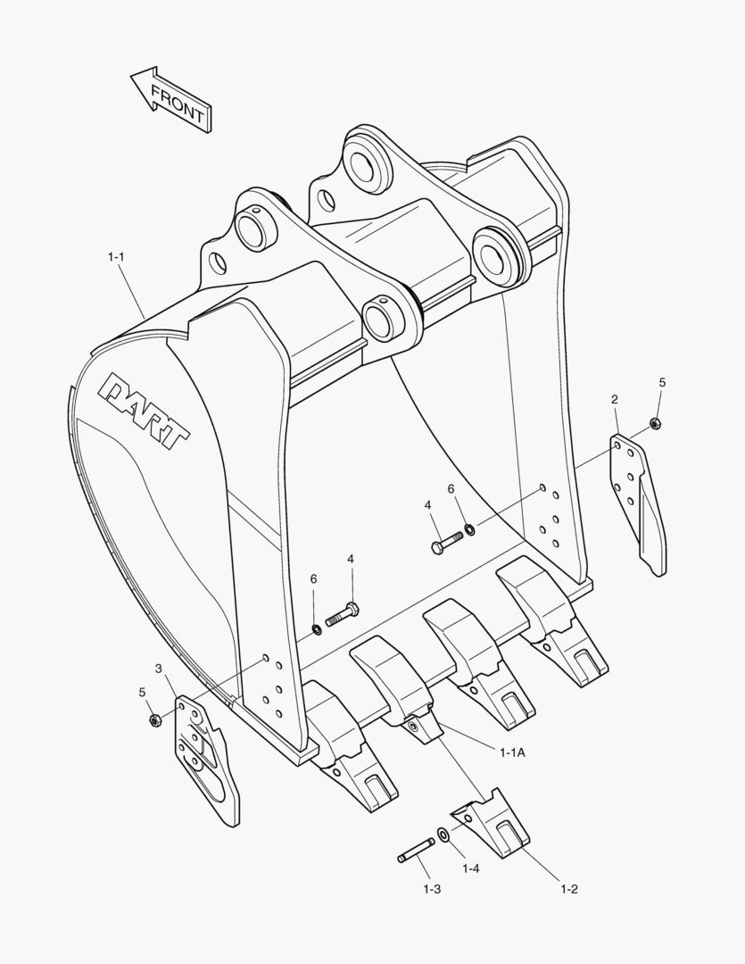 Спецтехника 6380 BUCKET - 0.73mВі(36`) - SIDE PIN - главное фото