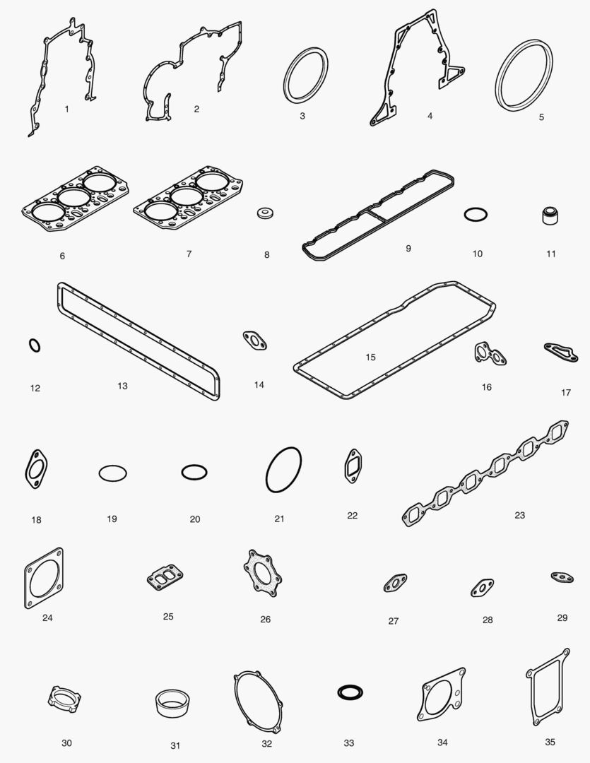 КОМПЛЕКТ ПРОКЛАДОК ДЛЯ КАПИТАЛЬНОГО РЕМОНТА-ВСЕ