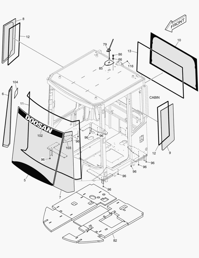 1410 CABIN(6) - GLASS