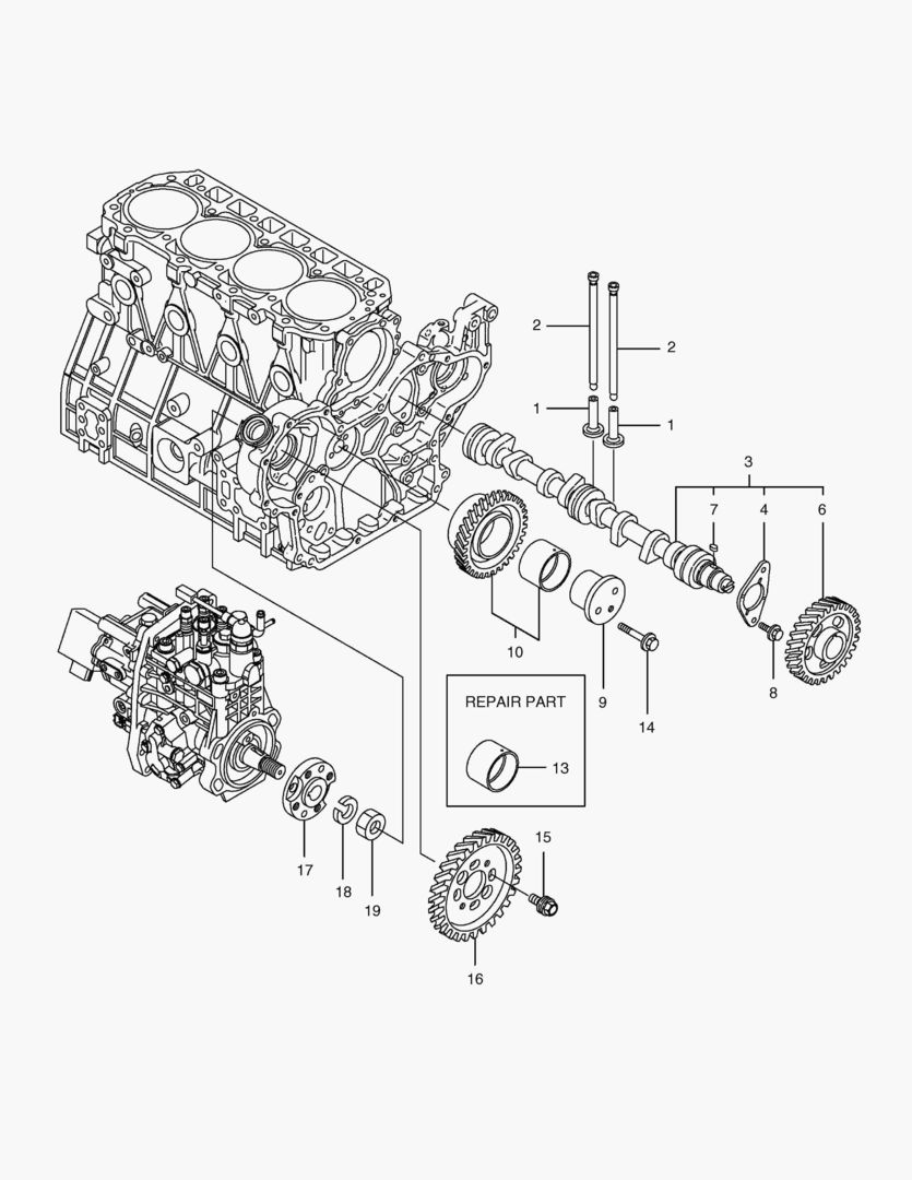 076 CAMSHAFT & DRIVING GEAR [1681~]