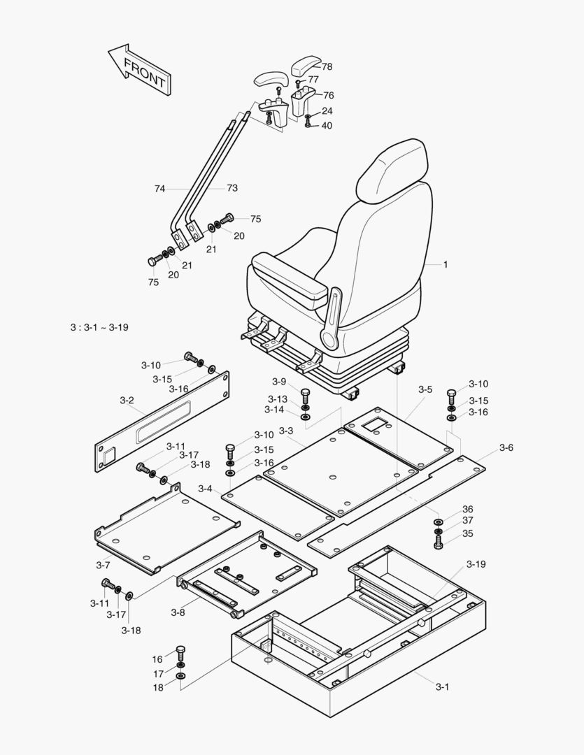 1390 SEAT & ELECTRIC BOX