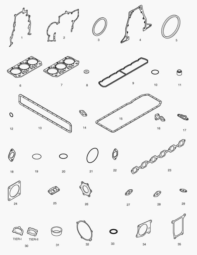 КОМПЛЕКТ ПРОКЛАДОК ДЛЯ КАПИТАЛЬНОГО РЕМОНТА-ВСЕ