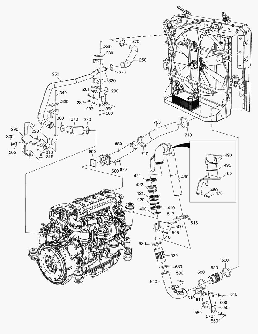 G010-23 PIPES FOR CHARGE AIR COOLER [8X1139 ~]