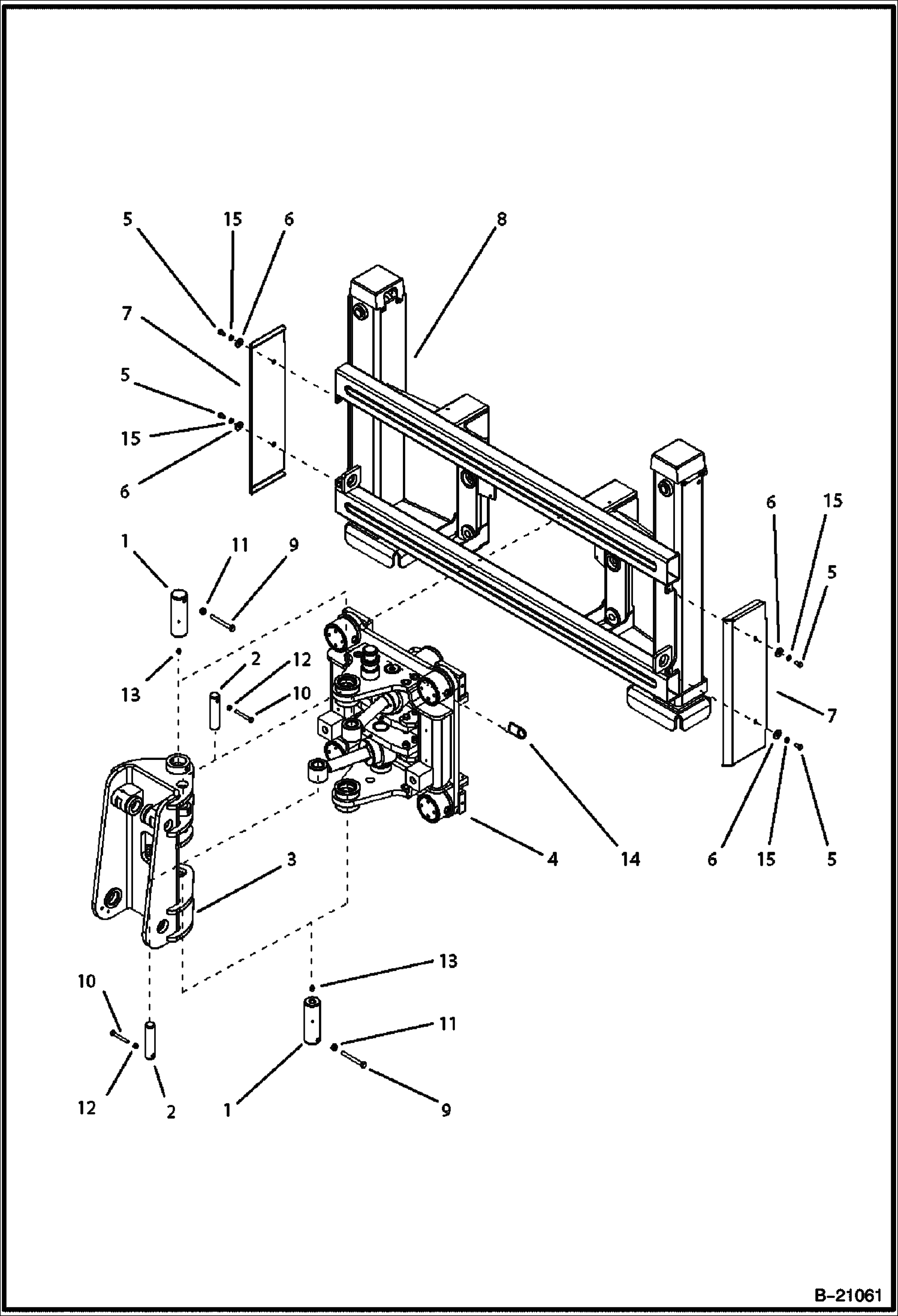 РАМА БОКОВОЙ ВЫНОС ОБРАТНОЙ ЛОПАТЫ B250