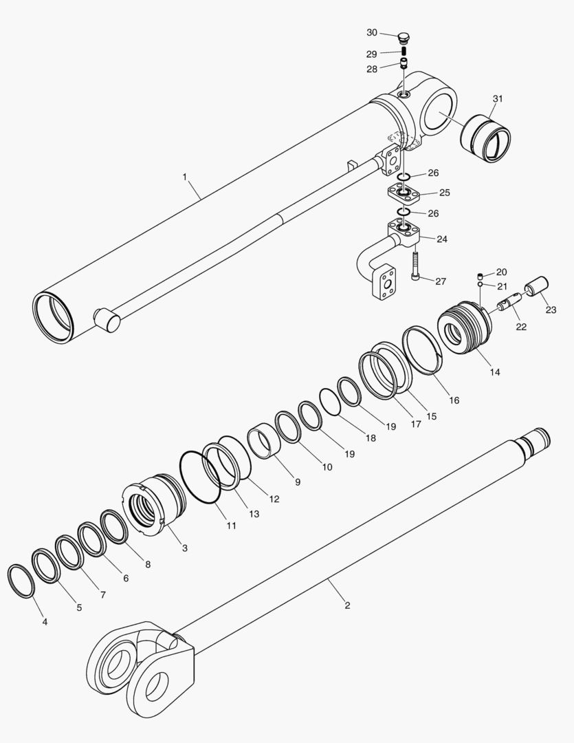 3601 BUCKET CYLINDER - R.H