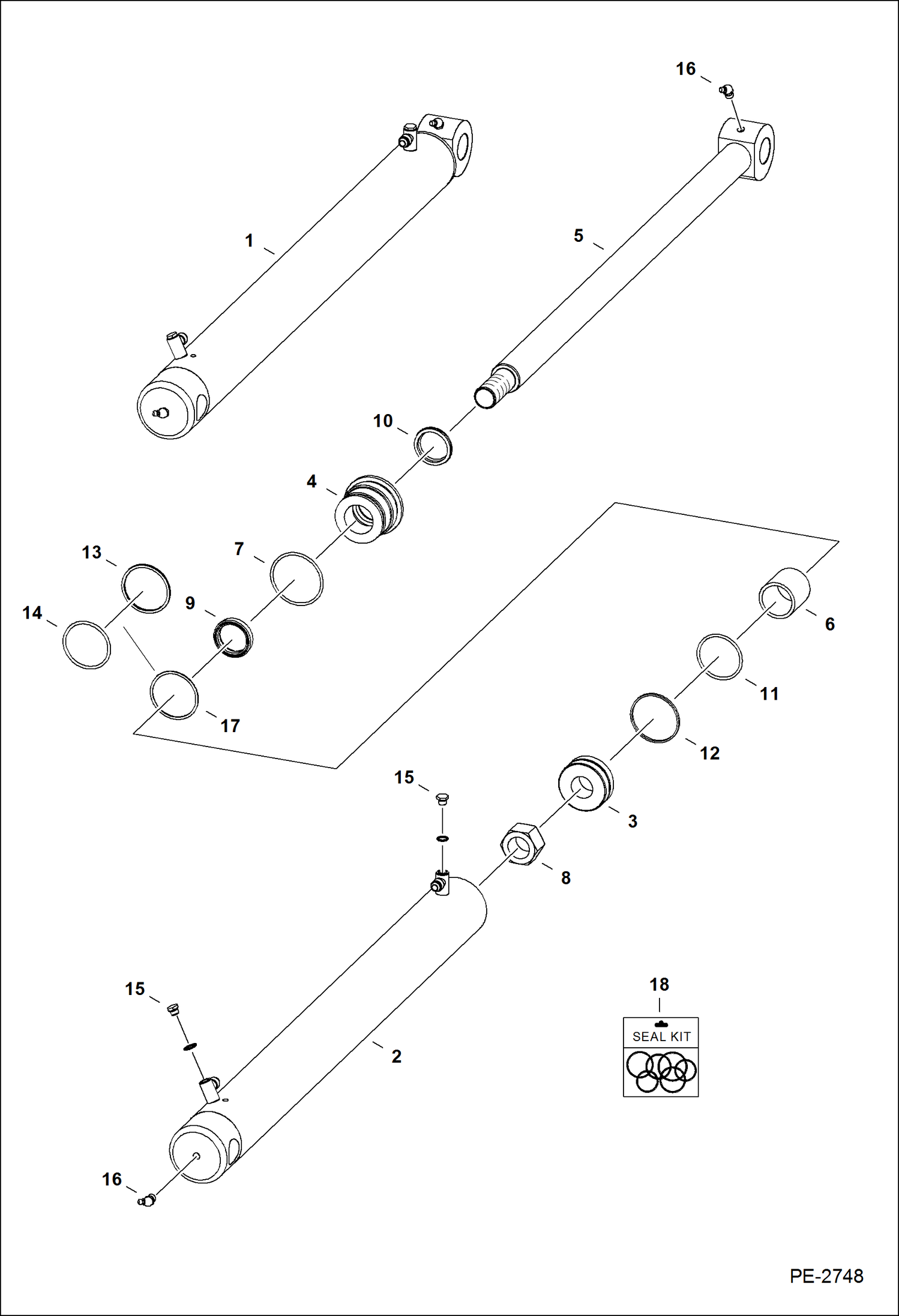 Схема ЦИЛИНДР ПОДЪЕМА