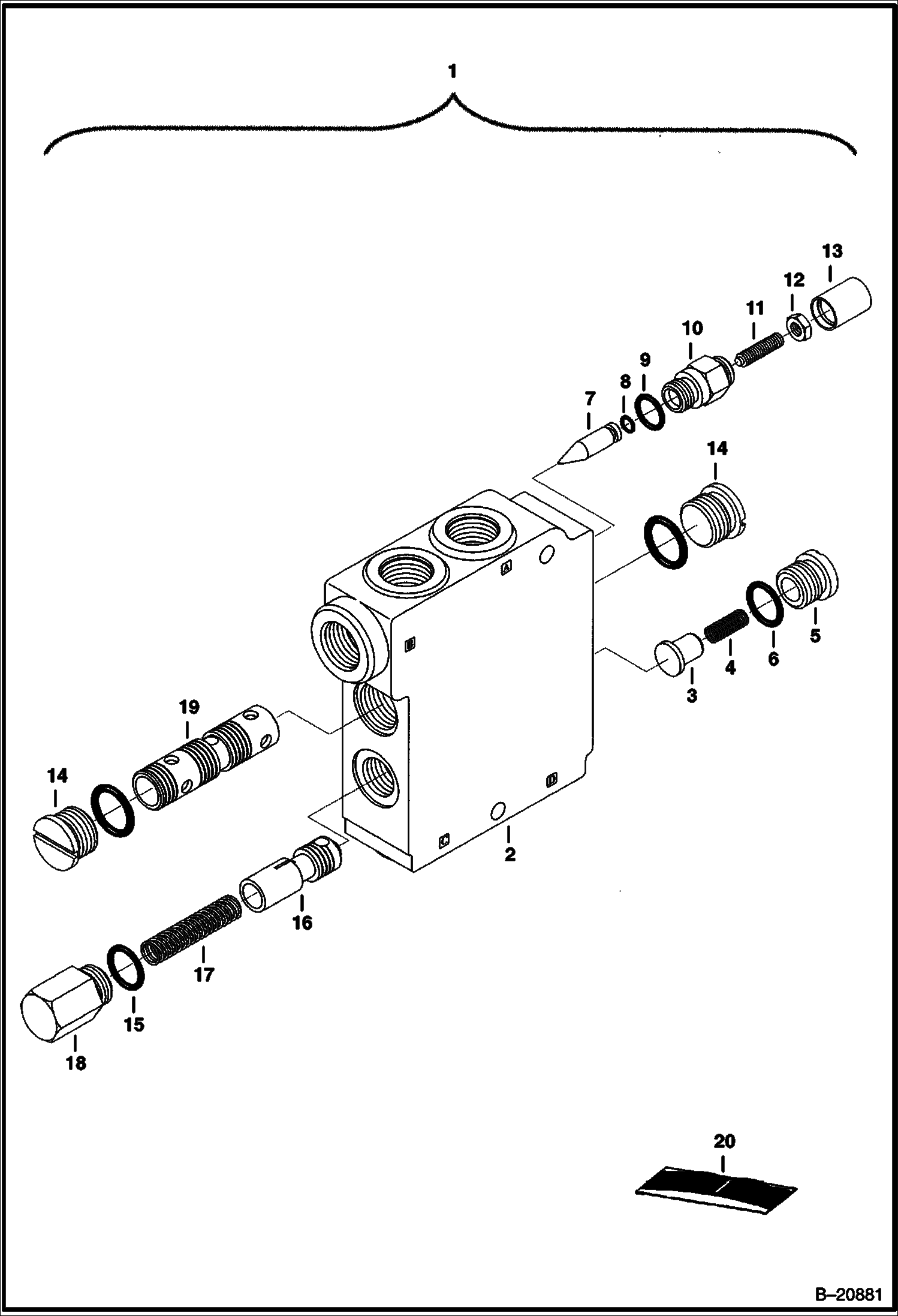 КЛАПАН РЕГУЛИРОВКИ ПОЛОЖЕНИЯ КОВША