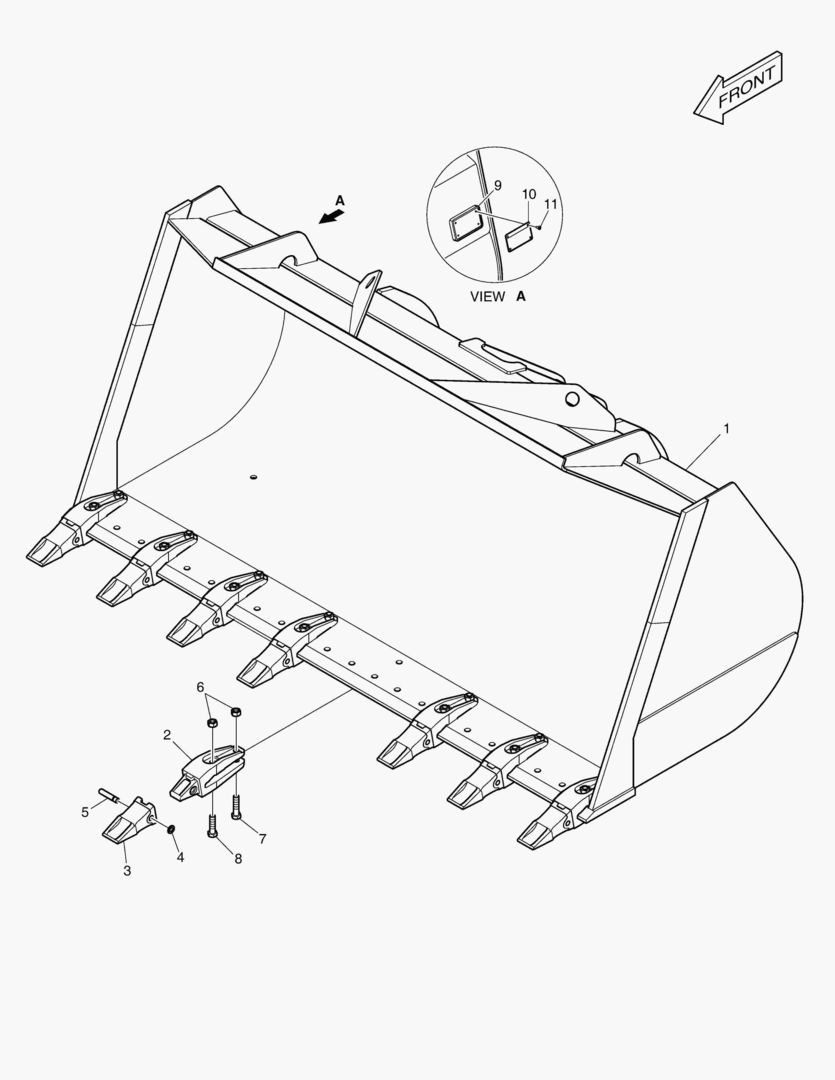2140 BUCKET 4.3гЋҐ - TOOTH