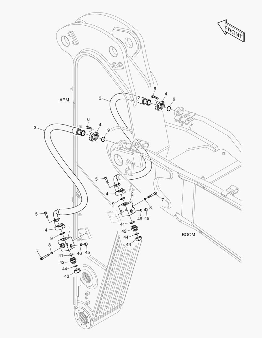 6550 ARM PIPING - ONE & TWO WAY(ARM 2.6m)