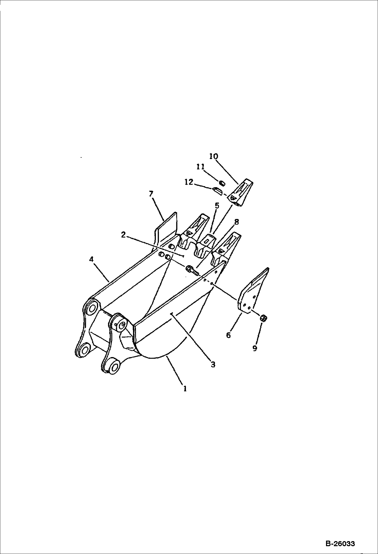 Схема КОВШ 0,11 КУБИЧЕСКИХ МЕТРОВ - 450 ММ ШИРОКИЕ