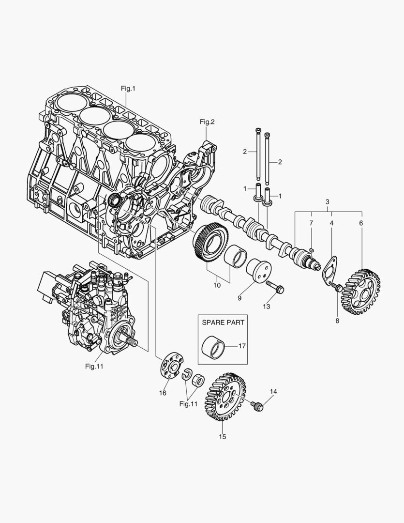 007 CAM SHAFT & DRIVING GEAR