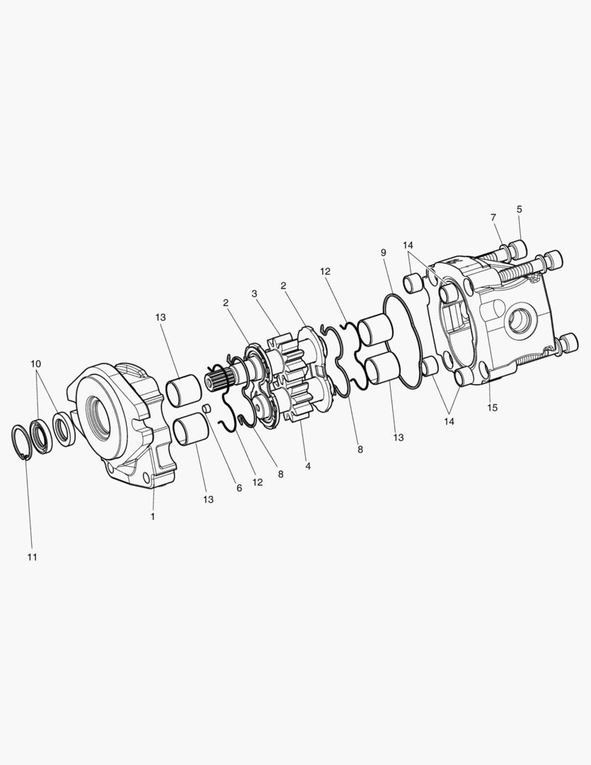 Схема ШЕСТЕРЕННЫЙ НАСОС - ВРАЩАЮЩИЙСЯ