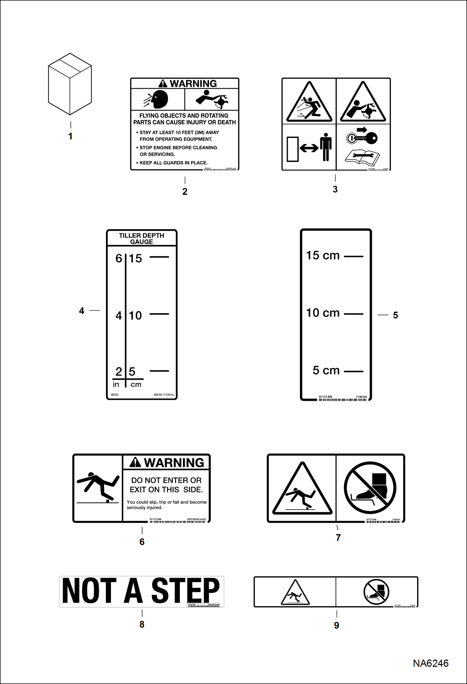 РУКОЯТКА УПРАВЛЕНИЯ (ПРЕДУПРЕЖДАЮЩИЕ ТАБЛИЧКИ) (БЕЗ ТЕКСТА)
