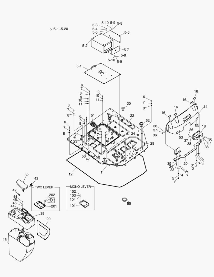 5210 STAND ASSY;ROPS&FOPS [10174~]
