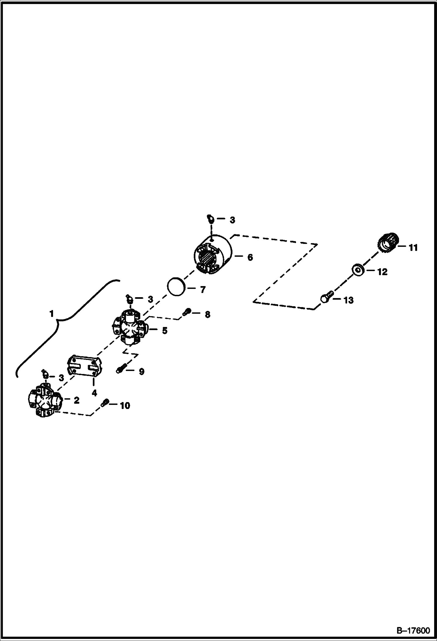 Схема КАРДАННЫЙ ШАРНИР (СЕРИЙНЫЙ НОМЕР 11999 И НИЖЕ)