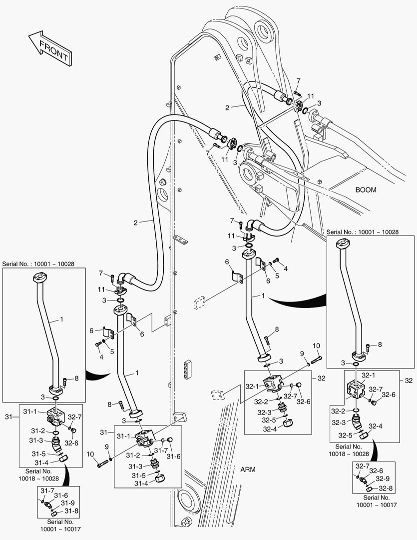 6950 ARM PIPING - ONE & TWO WAY(ARM 3.95m)