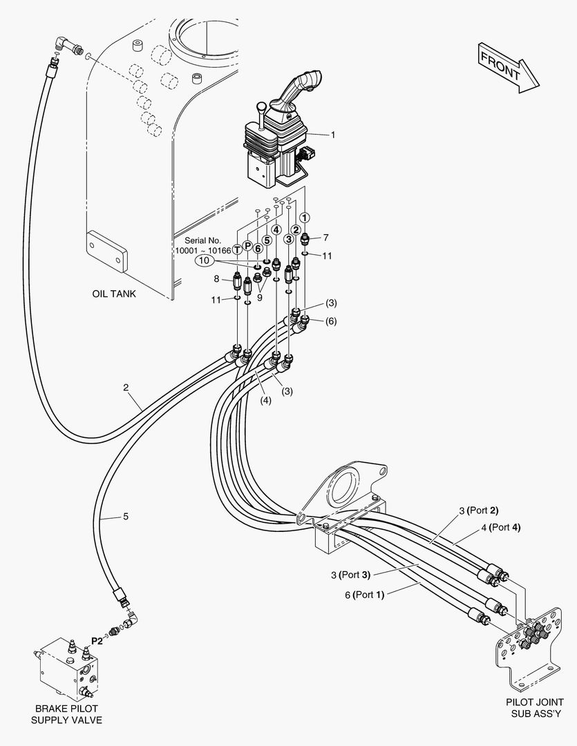 ТРУБОПРОВОД СЕРВОУПРАВЛЕНИЯ - 2 КАТУШКИ