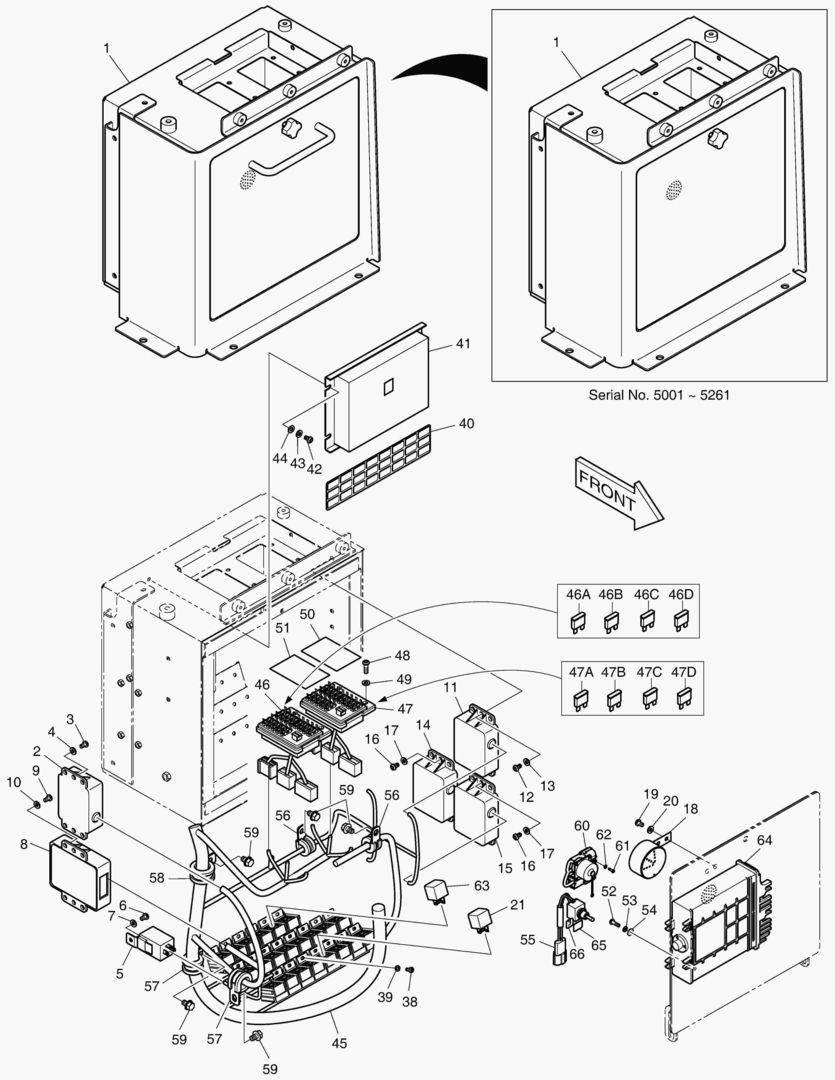 Спецтехника 1400 ELECTRIC BOX - FNR LEVER [5001~5605] - главное фото
