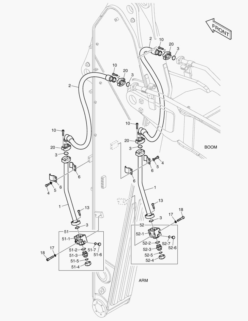 6220 ARM PIPING - ONE & TWO WAY(ARM 3.2m)