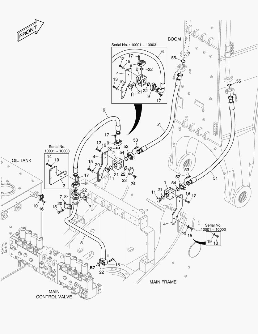 6130 MAIN PIPING - ONE & TWO WAY