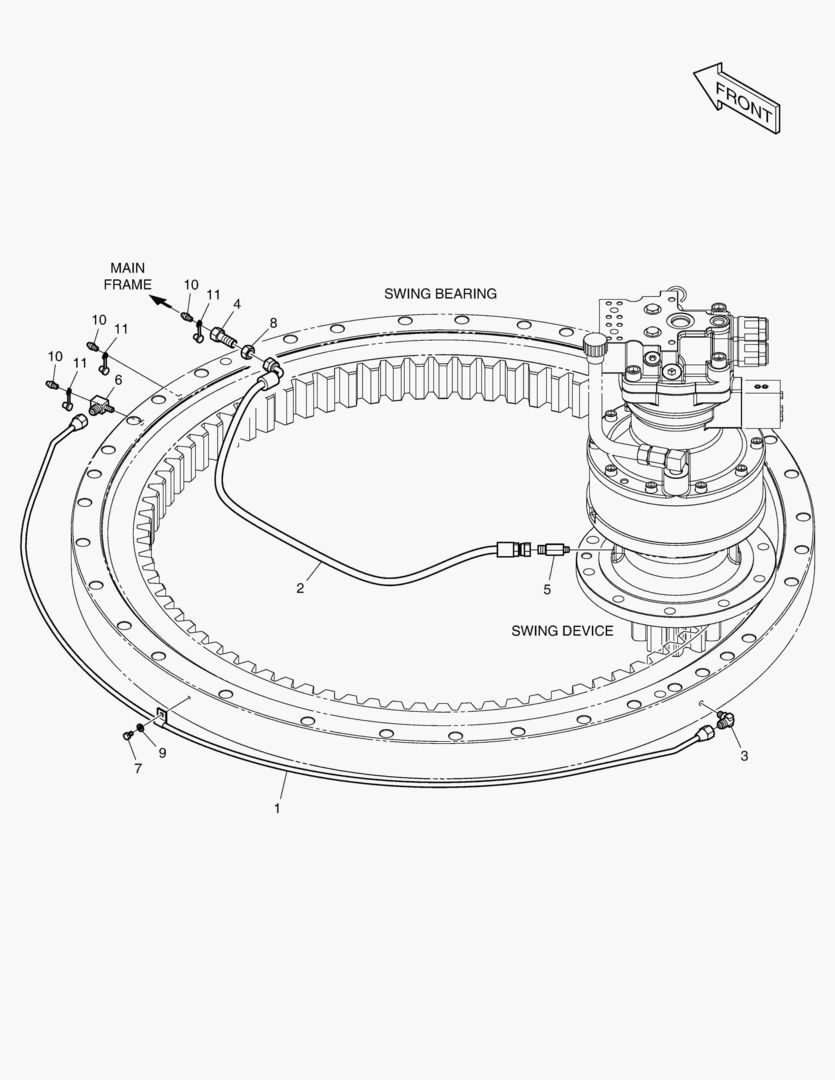 Схема ТРУБОПРОВОД СМАЗОЧНОЙ СИСТЕМЫ