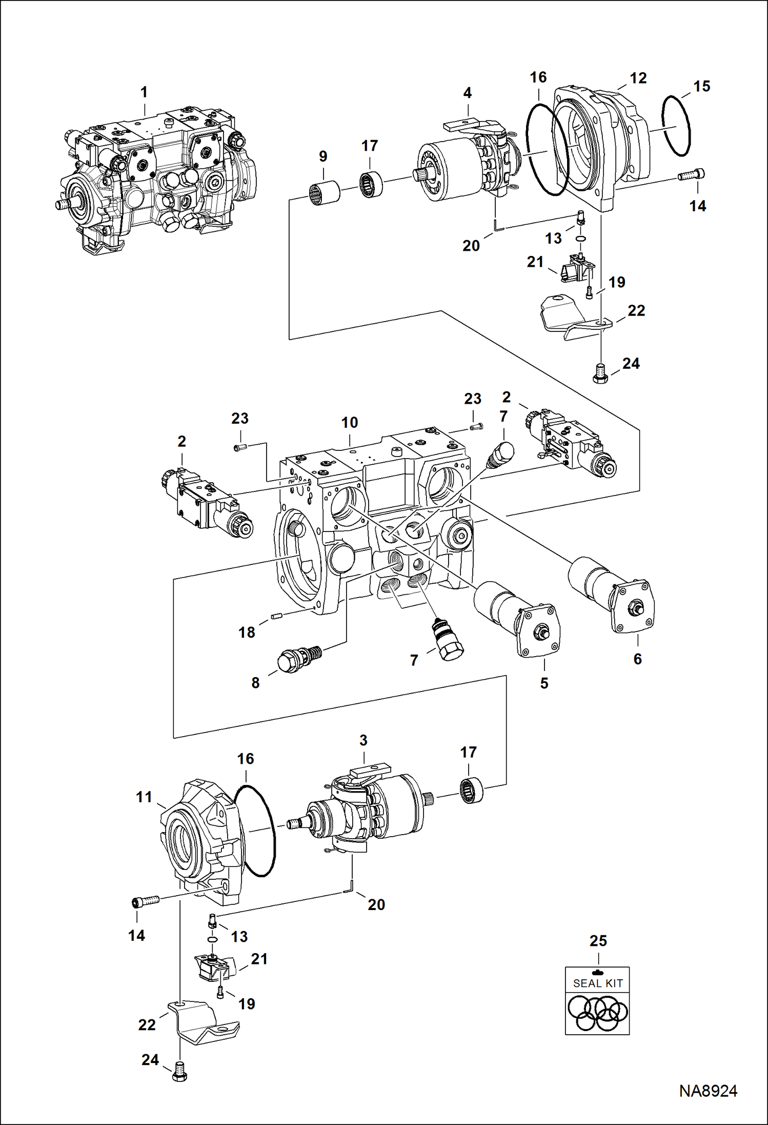 ГИДРОСТАТИЧЕСКИЙ НАСОС (МНОГОРЕЖИМНЫЙ ДЖОЙСТИК УПРАВЛЕНИЯ) (R902202753)