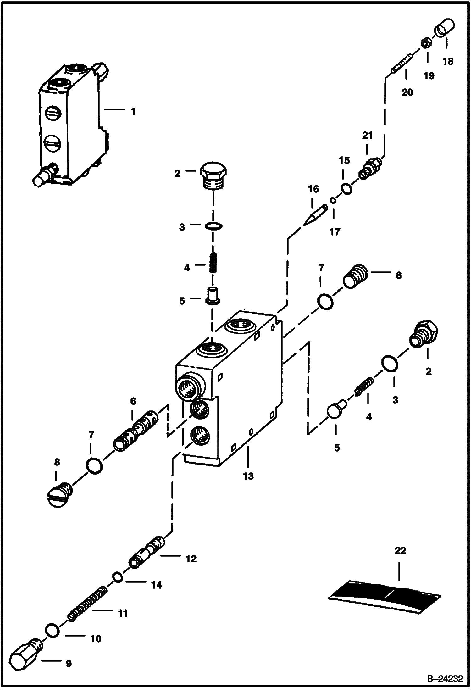 Схема КЛАПАН РЕГУЛИРОВКИ ПОЛОЖЕНИЯ КОВША