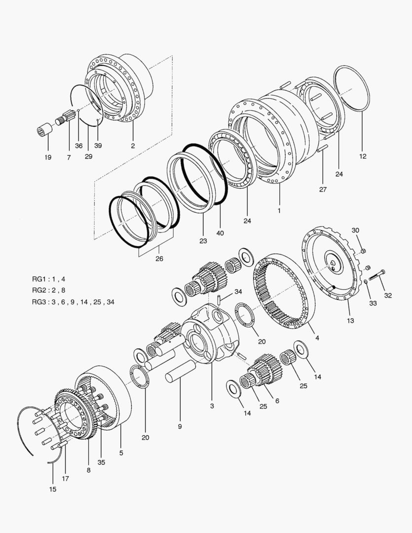 4160 TRAVEL REDUCTION GEAR [20001~20183]