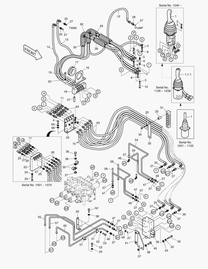 ТРУБОПРОВОД СЕРВОУПРАВЛЕНИЯ-3 КАТУШКИ ОПЦИЯ