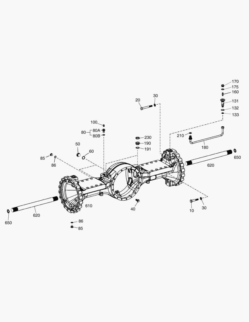 Спецтехника 3340 AXLE CASING - FRONT AXLE [5001~10184]