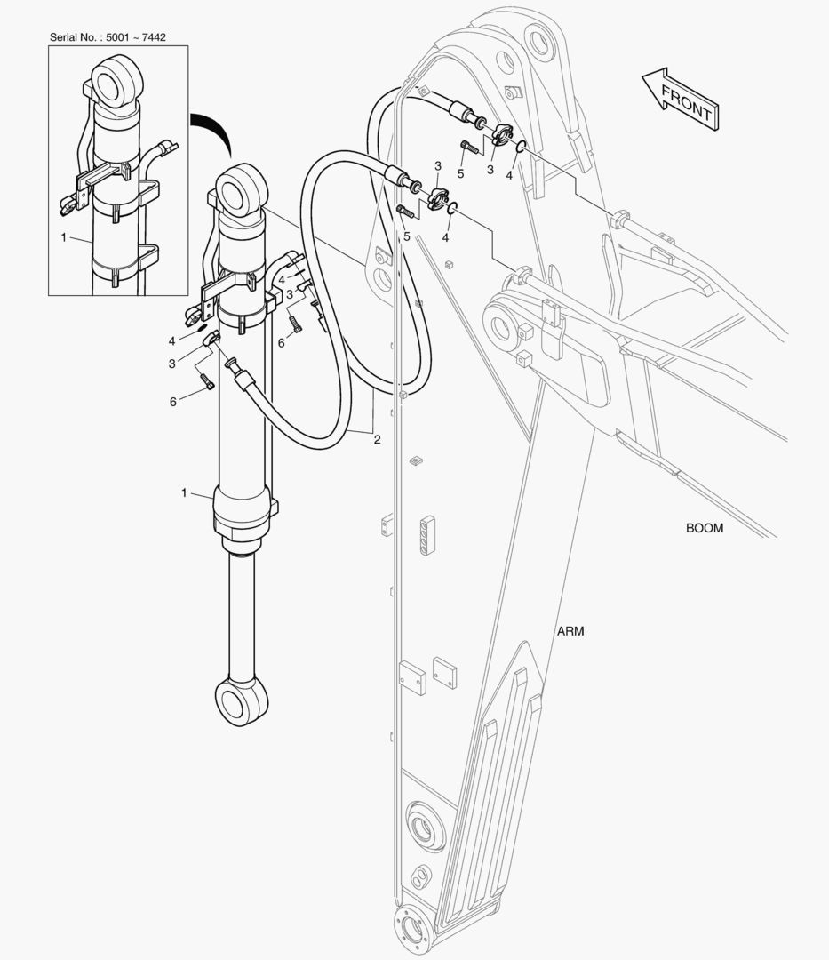 ГИДРОСИСТЕМА РУКОЯТИ - РУКОЯТЬ 3.1 м