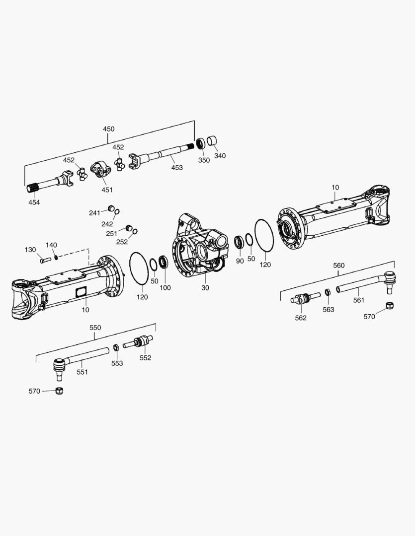 Спецтехника 4610 AXLE CASING - FRONT AXLE [5001~5093] - главное фото