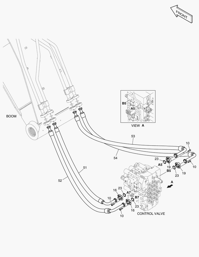 Схема 1270 MAIN PIPING(3) - ARM & BUCKET