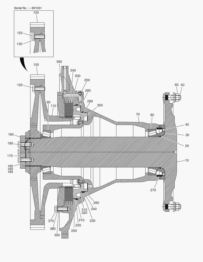 G090-80 WHEEL HUB ASS`Y