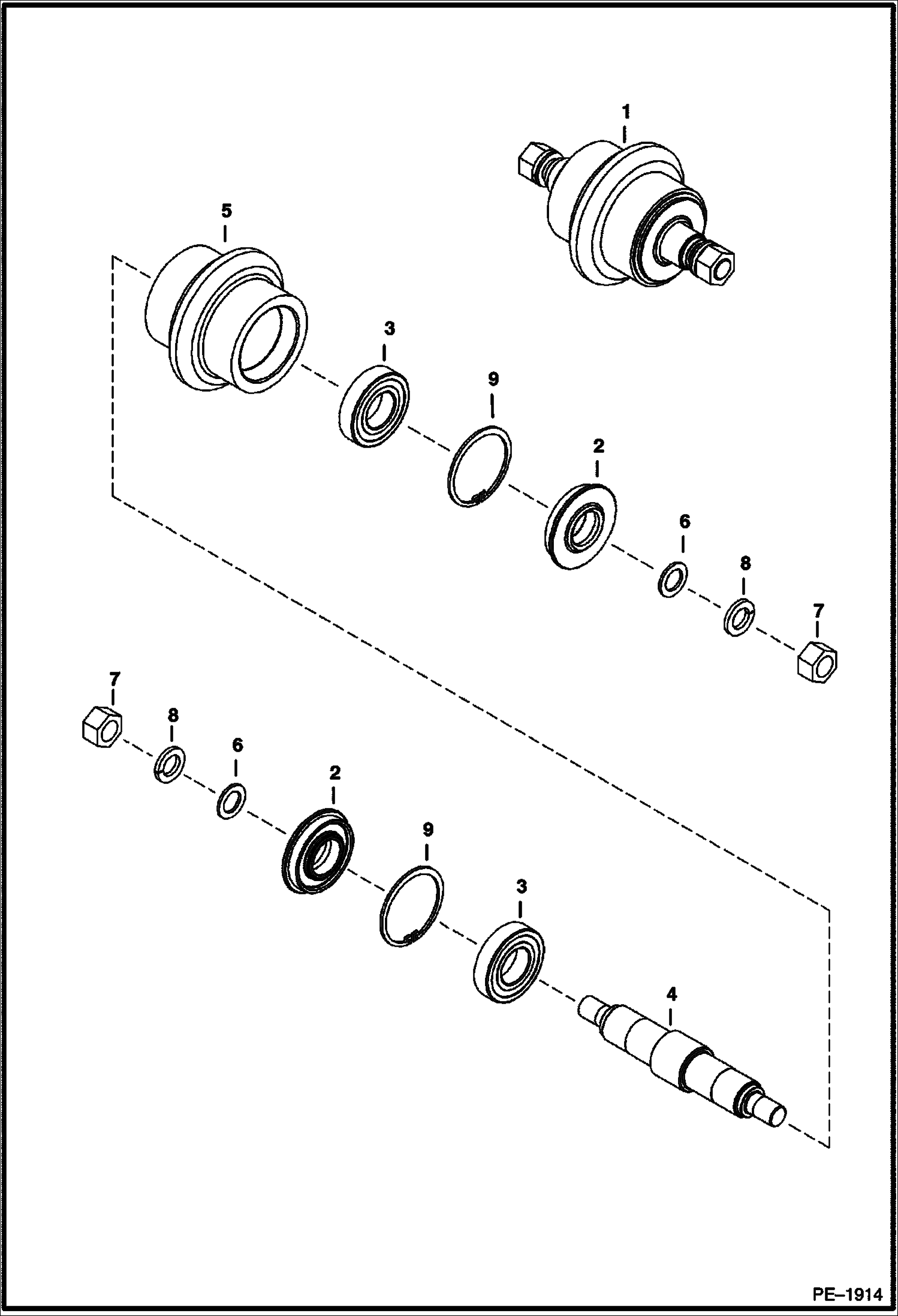 ЗАЩИТА РОЛИКОВ ГУСЕНИЦЫ (ВЕРХНИЙ) (РЕЗИНОВЫЕ ГУСЕНИЦЫ) (УСТАНОВЛЕННАЯ ГАЙКА)