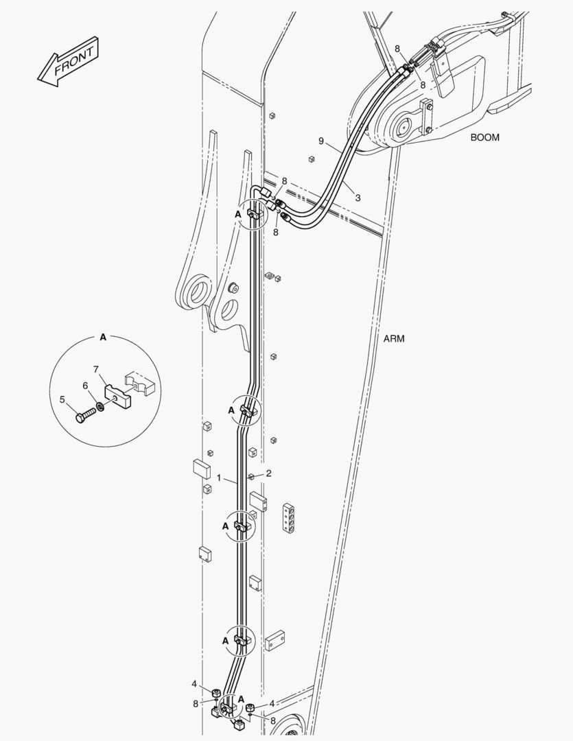 ГИДРОСИСТЕМА РУКОЯТИ - БЫСТРАЯ ПОСАДКА(РУКОЯТЬ 3.98 м)