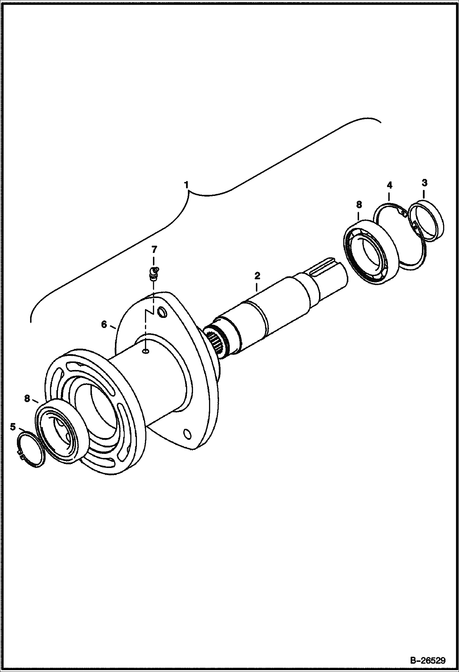 КУСТОРЕЗ (ВАЛ ПРИВОДА И ПОДШИПНИКИ) (FRC50 ADTN) (FRC60 A6ZB)