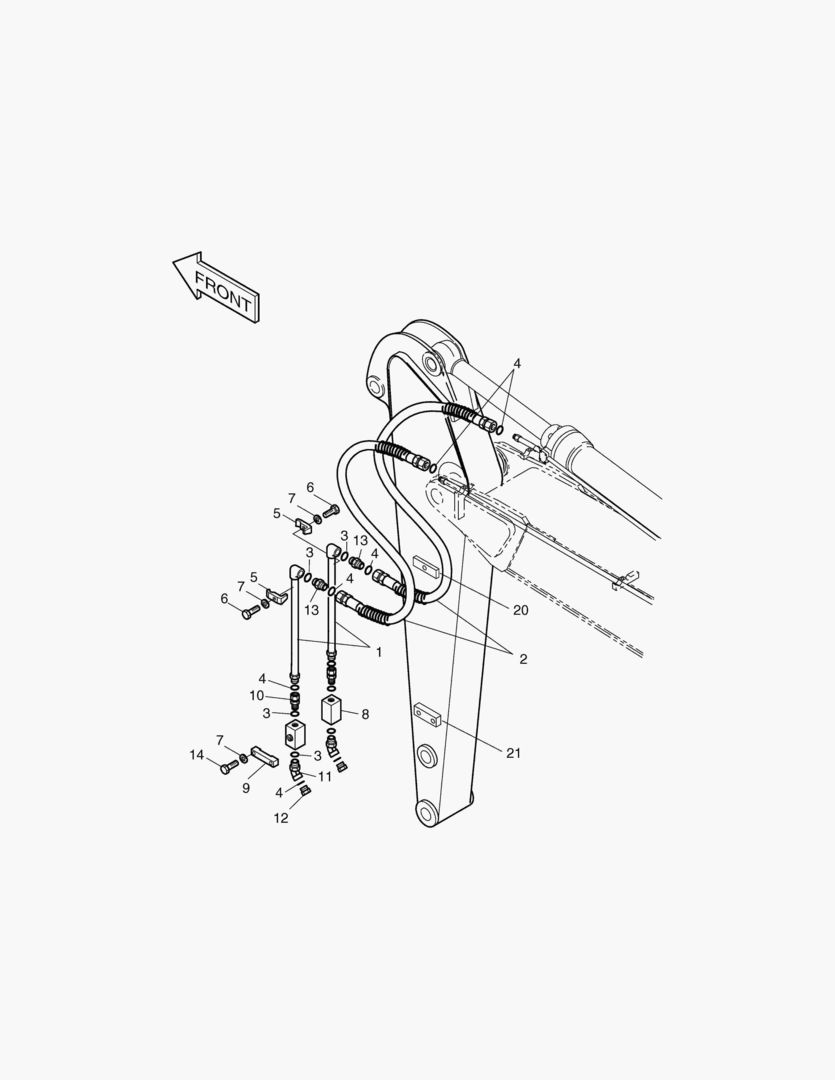 Спецтехника 7430 ARM PIPING-ARM 2.0m(1 & 2 WAY-ARTI.BOOM) [1121~]