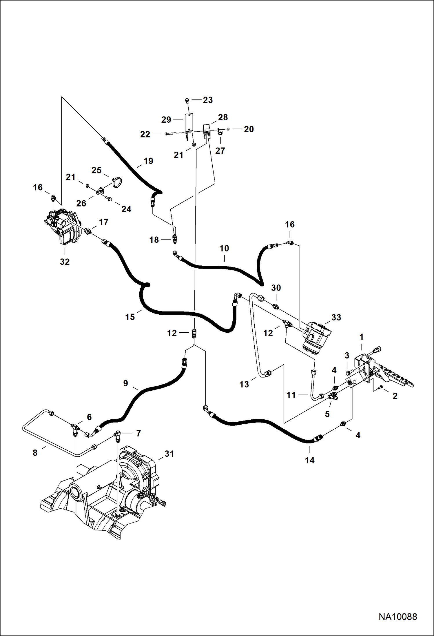 Схема СХЕМА ГИДРАВЛИЧЕСКОЙ СИСТЕМЫ (ТОРМОЗНОЙ КЛАПАН)