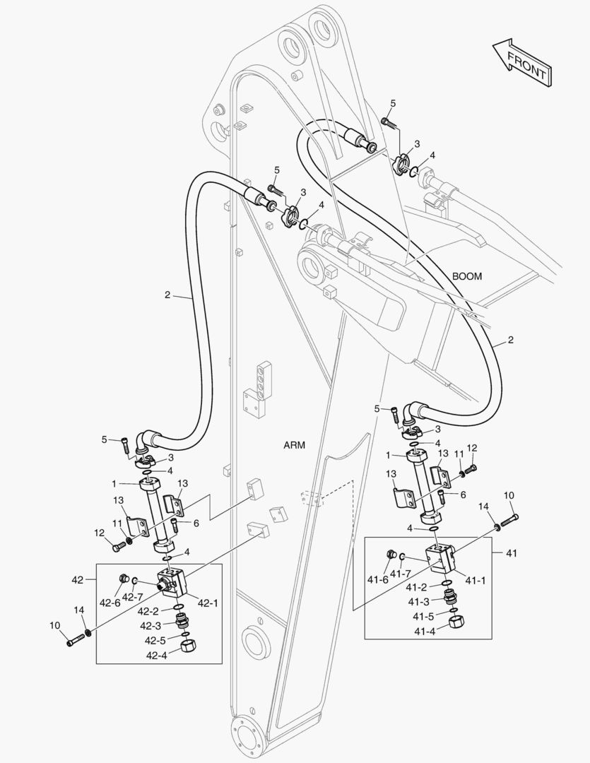 Спецтехника 6220 ARM PIPING - ONE & TWO WAY(ARM 2.4m)